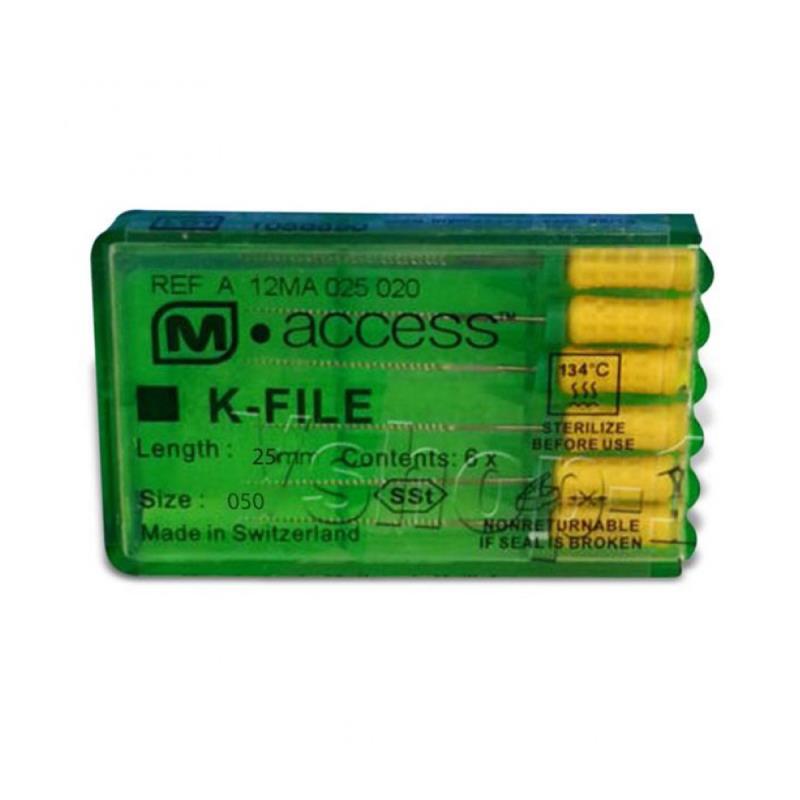 Изображение К-файлы / K-Files M-ACCESS 050/25мм 6шт Maillefer A12MA02505012 1 из 1