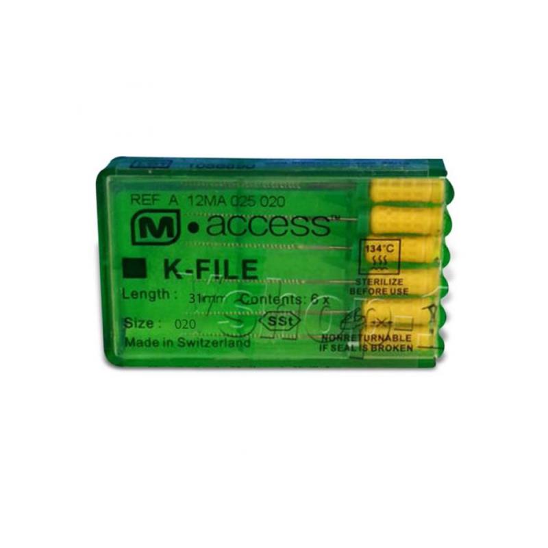Изображение К-файлы / K-Files M-ACCESS 020/31мм 6шт Maillefer A12MA03102012 1 из 1