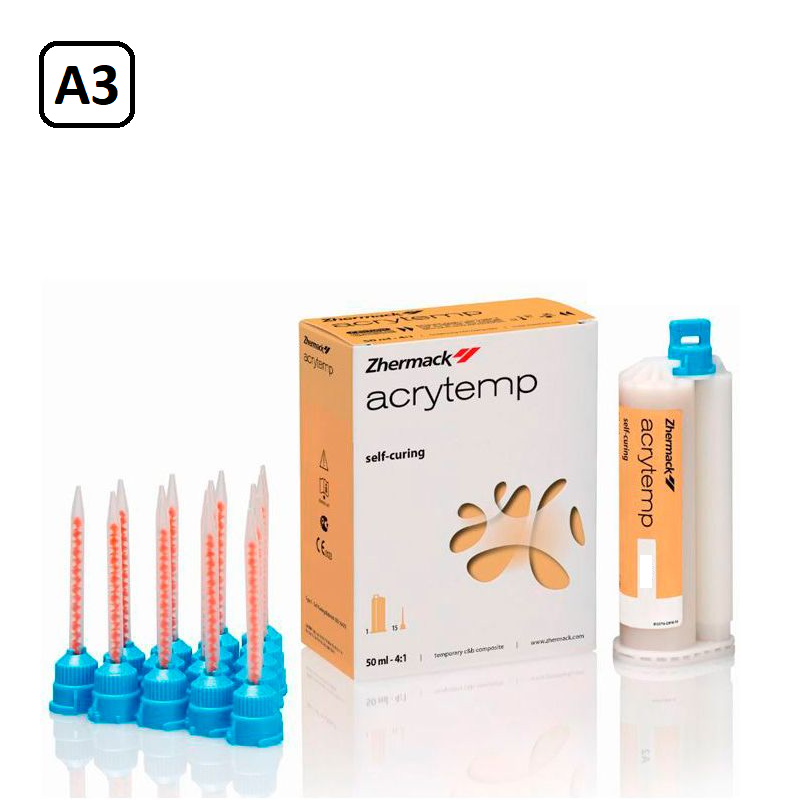 Изображение Acrytemp, цвет А3, пластмасса для изготовления временных коронок и мостов самополимеризующаяся 1 из 1