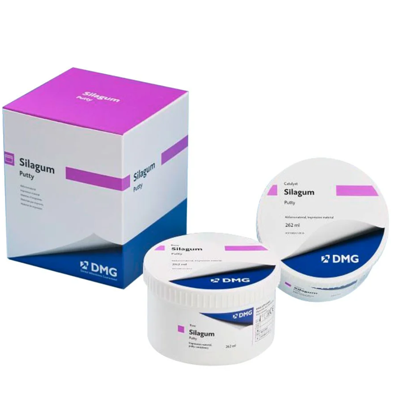 Изображение Silagum Putty Fast оттискной материал, база+катализатор, 2х262мл 1 из 1