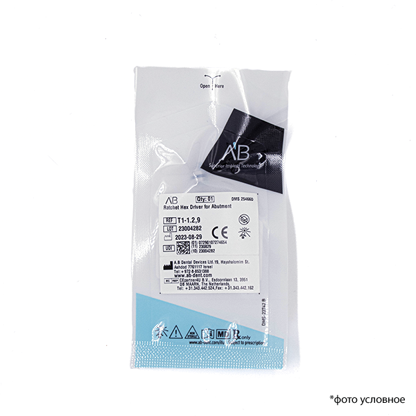 Изображение Отвертка для динамометрического ключа / Ratchet Hex Driver for Abutment T1–1.2,9 2 из 2