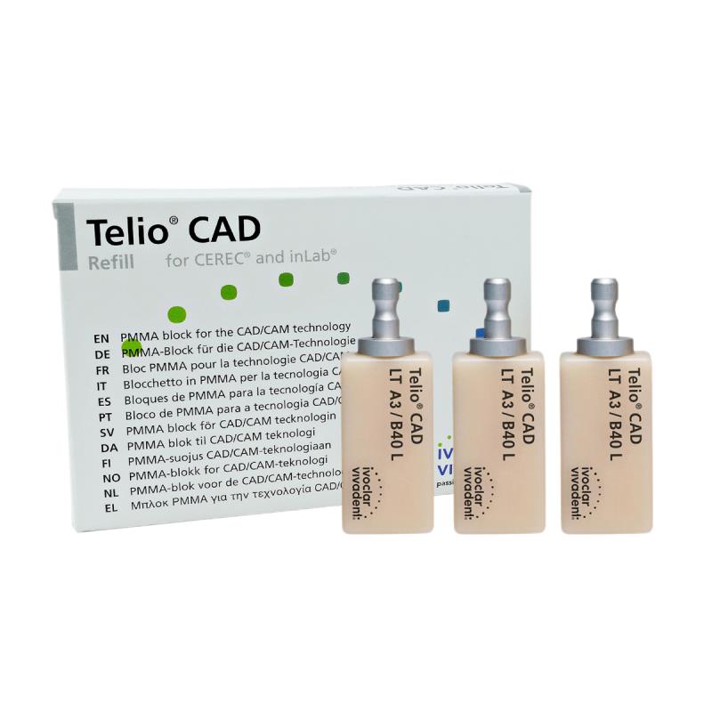 Изображение Телио блоки / Telio CAD CEREC/inLab LT A3 B40L/3 акриловые блоки 627721AN 1 из 1
