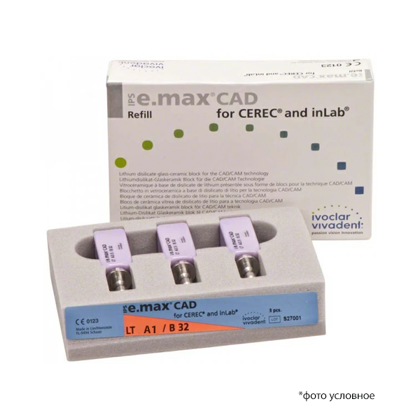 Изображение Емакс блоки / IPS e.max Cad Cerec/InLab Blocks LT A1 B32/3 648204 1 из 1