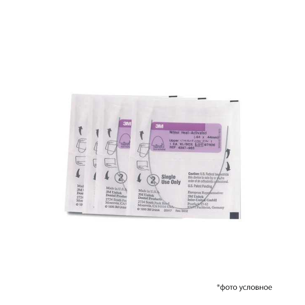 Изображение Дуга нитиноловая Юнитек термоактивная / Unitek Nitinol Heat-Activated Archwire OFII U 021х025 1шт 9296-639 1 из 1