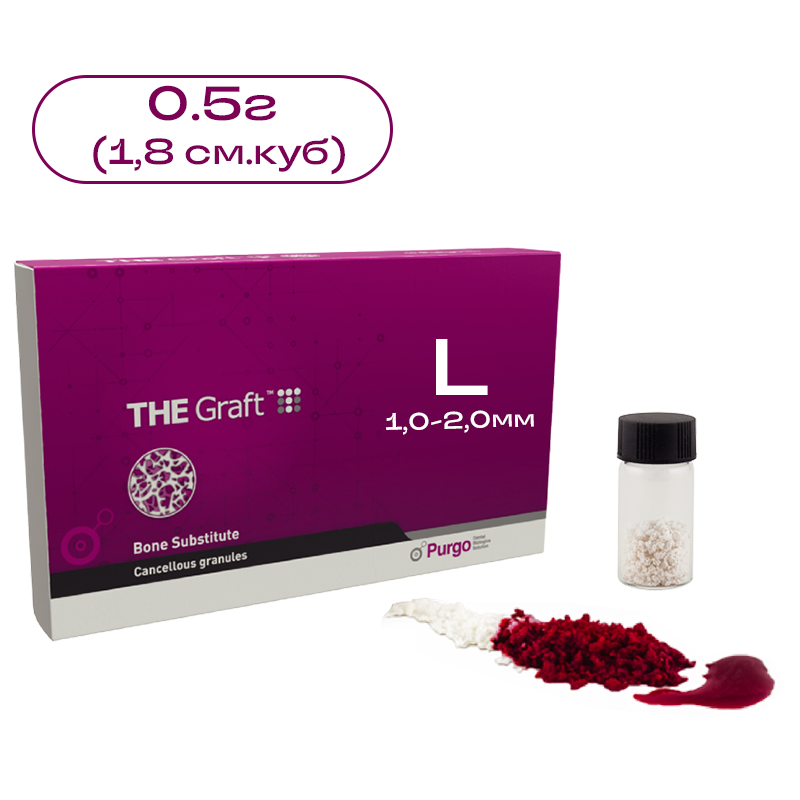 Изображение THE Graft / Графт гранулы L (1,0-2,0мм) 0,5г 1,8 см.куб Purgo BG-B05