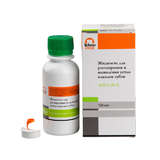 Изображение Жидкость для расширения и выявления устья каналов зубов (ЭДТА 20%), флакон, 100мл