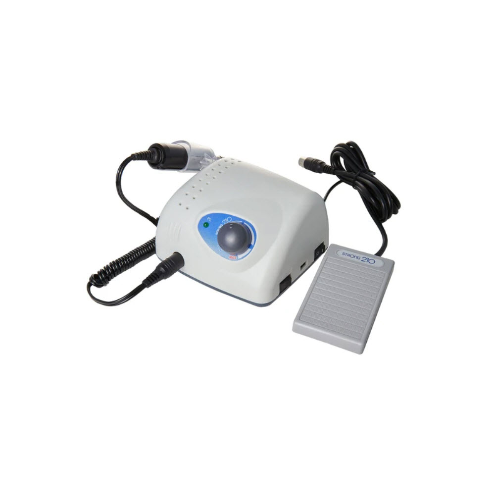 Изображение STRONG 210 108NE щеточный микромотор с педалью включения–выключения, 40000 об/мин, без сумки