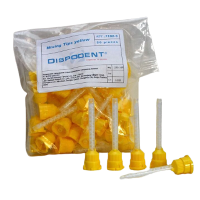Изображение Насадки для смешивания 50шт желтая Dispodent Mixing Tips Yellow 1102-3 1 из 1