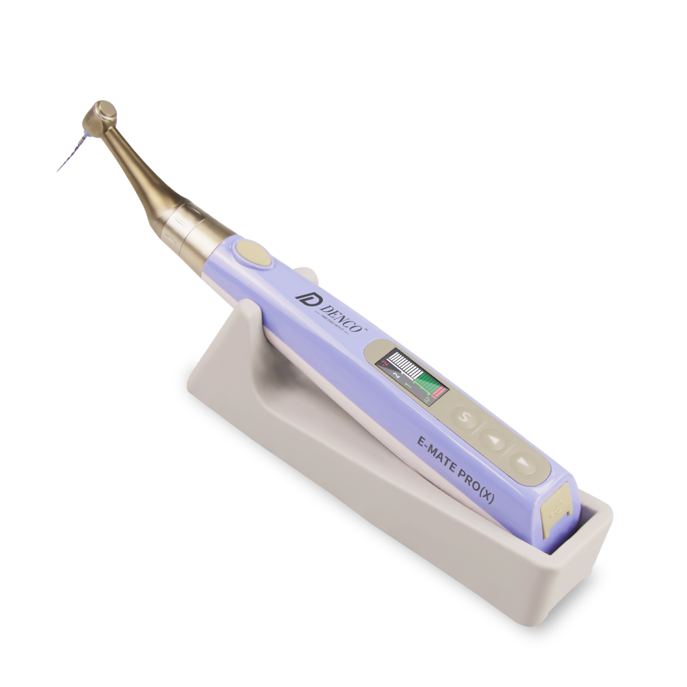 Изображение Эндомотор беспроводной E-MATE PRO (X) с апекслокатором щеточный мотор 16:1 миниатюрная головка Denco D-P.16.08-D01-EU-000-00-00