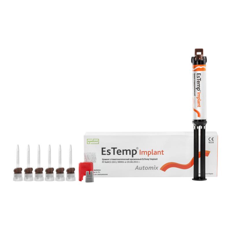 Изображение ЭсТемп Имплант / EsTemp Implant цемент шприц 8гр насадки 6шт 1 из 2