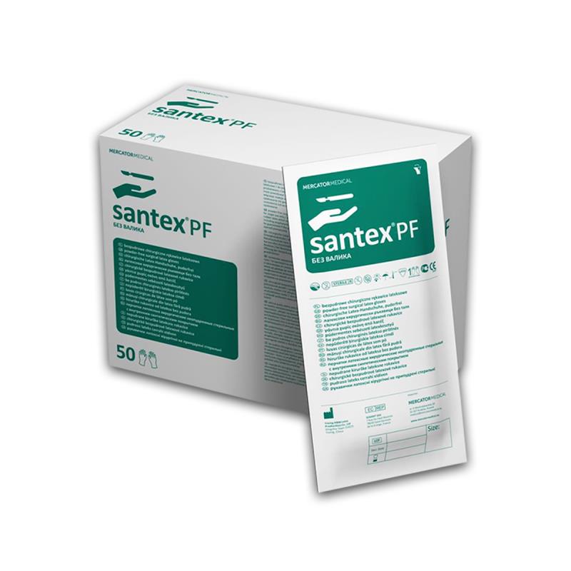 Изображение Перчатки хирург 6,5 Santex PF без валика стер латексные неопудр без валика с внутр синт покрытием 1 из 1